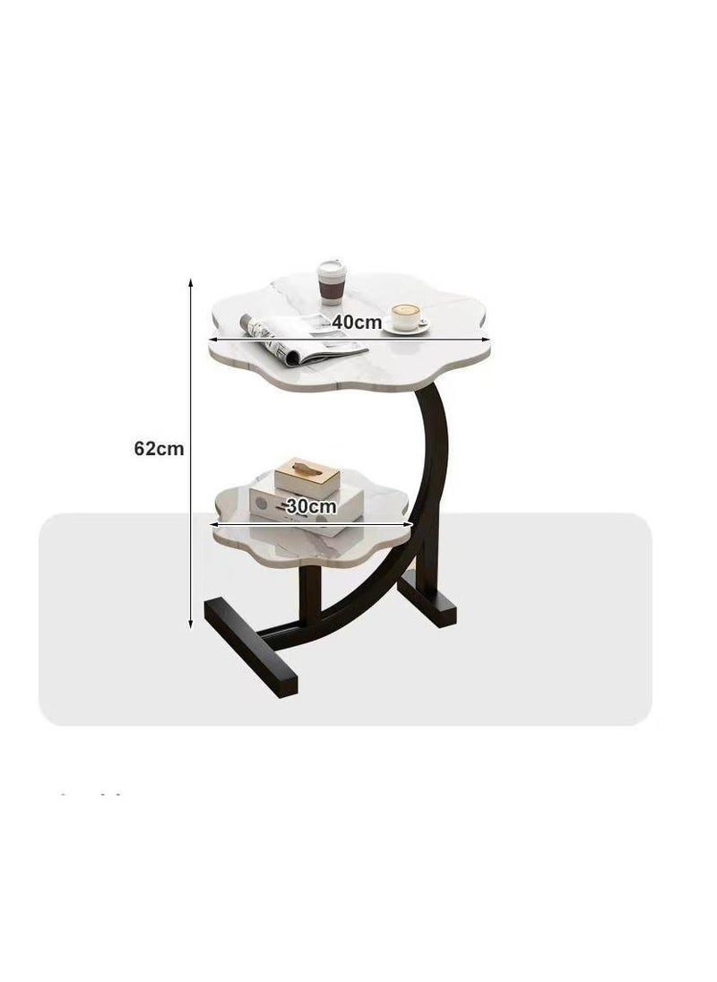 Y&D - C Shaped End Table,Modern End Table in Living Room,Small Side Table for Couch,Space-Saving Home Decor End Table for Living Room - Image 1