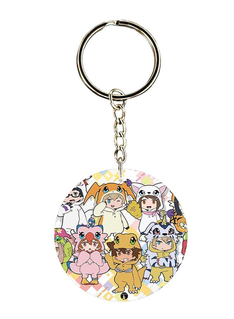 Anime Digimon Printed Keychain