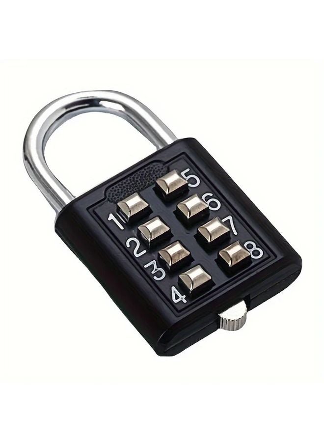 Silvery 8 Digit Smart Lock Zinc Alloy Anti Theft Security Password Key For Luggage Travel - Image 2