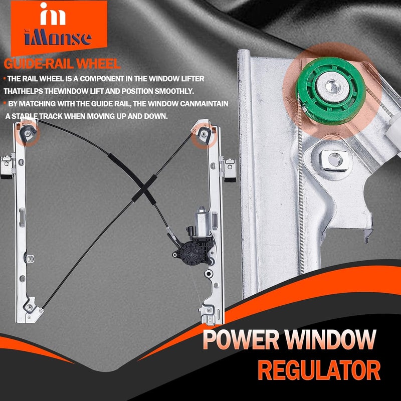 iMonse Front Passenger Right Side Power Window Regulator with Motor for Chevy Silverado Tahoe GMC Yukon XL Sierra Escalade 2000-2006 - Image 4