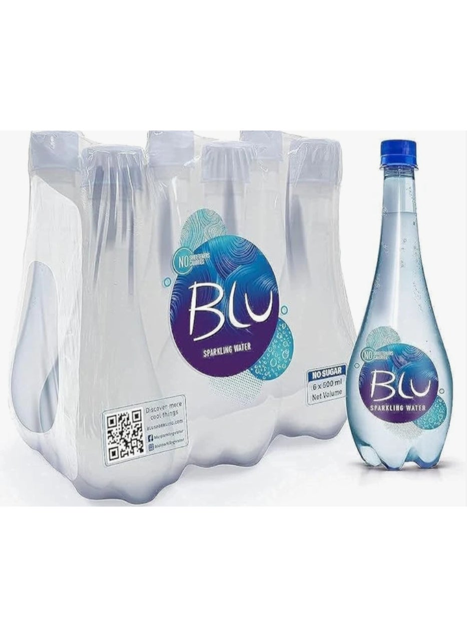Oasis Blu Sparkling Plain Water 500ml X 6