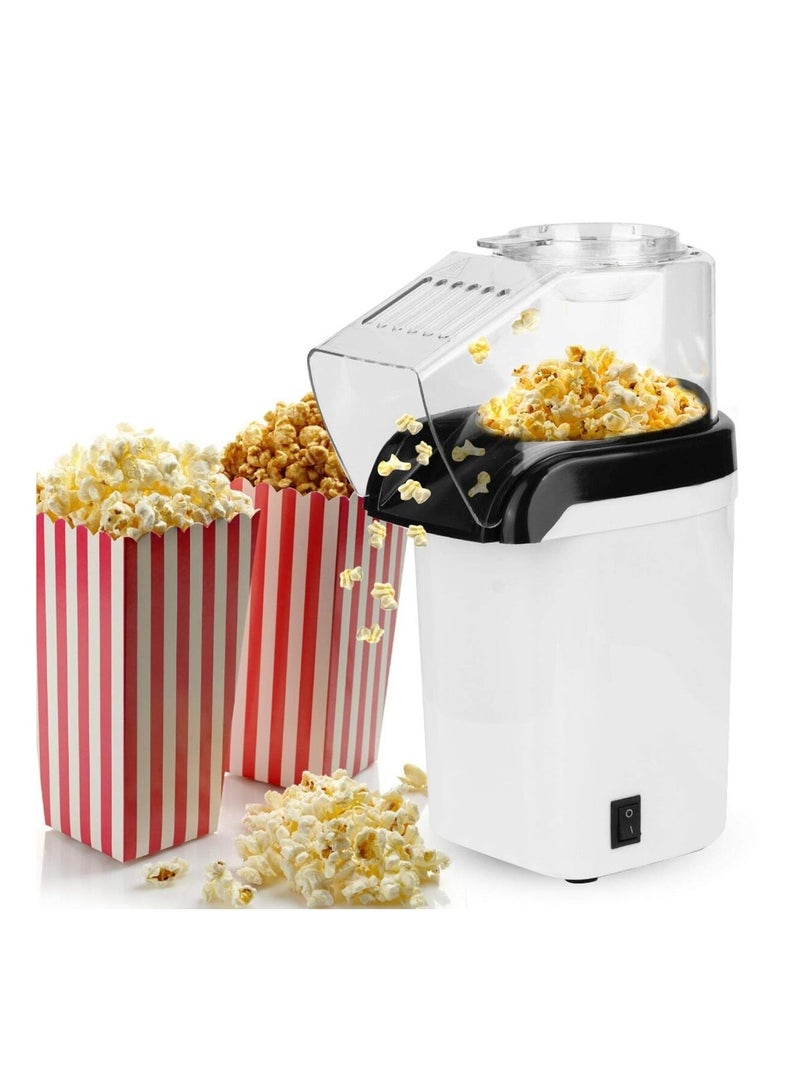 Macon DLC PC149 Popcorn Maker – Hot Air Electric Popcorn Machine, Oil-Free & Fast Cooking – White and Black - Image 1