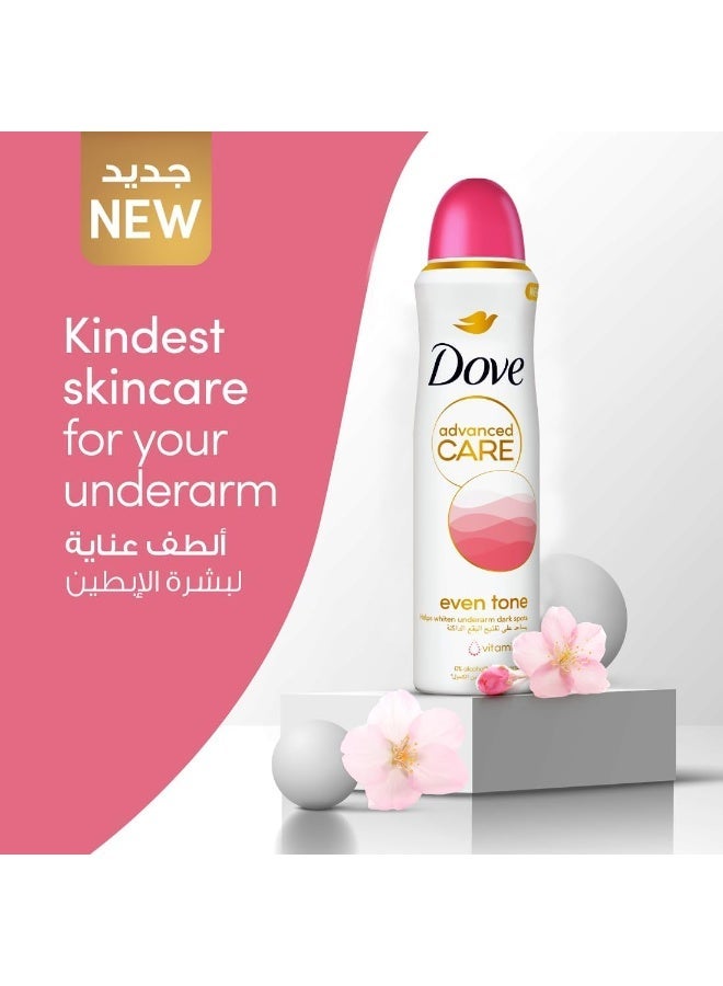 دوف بخاخ مزيل العرق دوف أدفانسد كير للنساء، مضاد للتعرق، لون متساوٍ يساعد على تفتيح البقع الداكنة تحت الإبط بفيتامين ب3 150 مل - Image 4