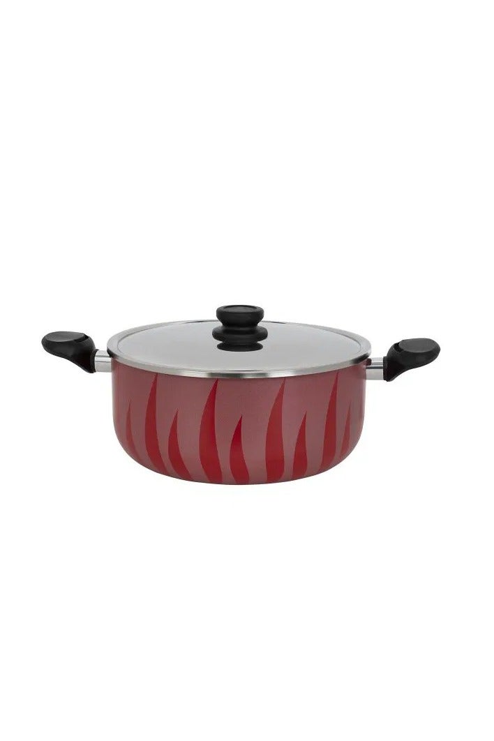 Alsaif Gallery Tefal Al Saif Gallery pot, 26 cm, with steel lid - red - Image 1
