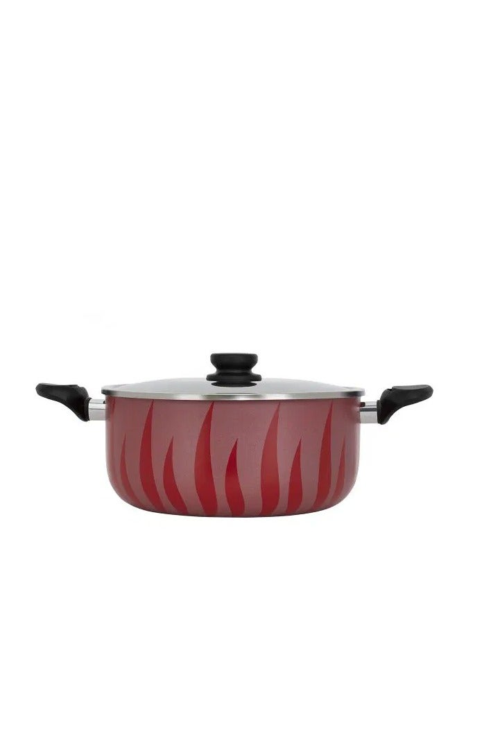Alsaif Gallery Tefal Al Saif Gallery pot, 26 cm, with steel lid - red - Image 2