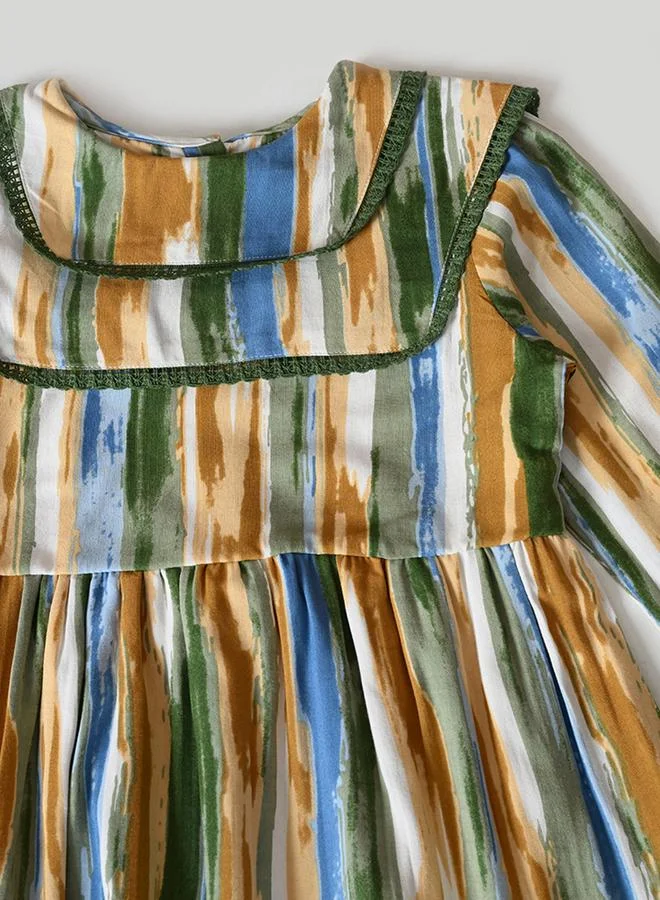 BELLA MODA Striped Tiered Dress