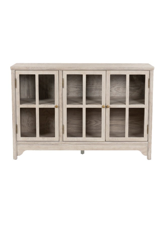 DOOHWAN 47" Solid Wood Farmhouse Buffet Cabinet with 3 Doors, Coffee Bar & Storage Cabinet for Kitchen, Dining Room, or Living Room - Image 2