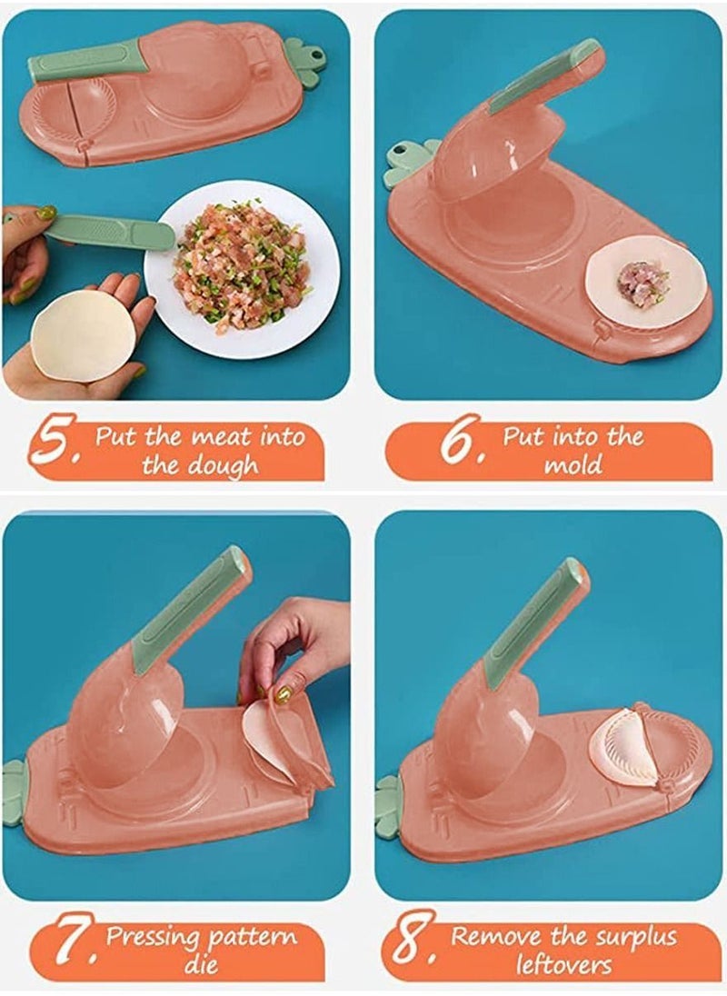 Generic - 2 in 1 Dumpling Maker And Dough Presser, Dough Pressing And Wrapping Modern Dumpling Tool, Perfect For Making Qatayef, Fatayer, Wonton, Empanada, Pierogies, Ravioli And Much More, Convenient And Quick - Image 1