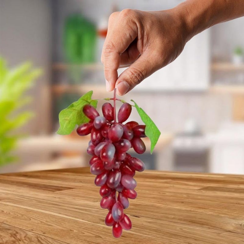 SINGAA Artificial Hanging Grapes with Leaves for Home, Garden, Car, Fruit Shop, Photography, Dining Table and Events Decoration - 46 Tips - (Pack of 2) - Image 4