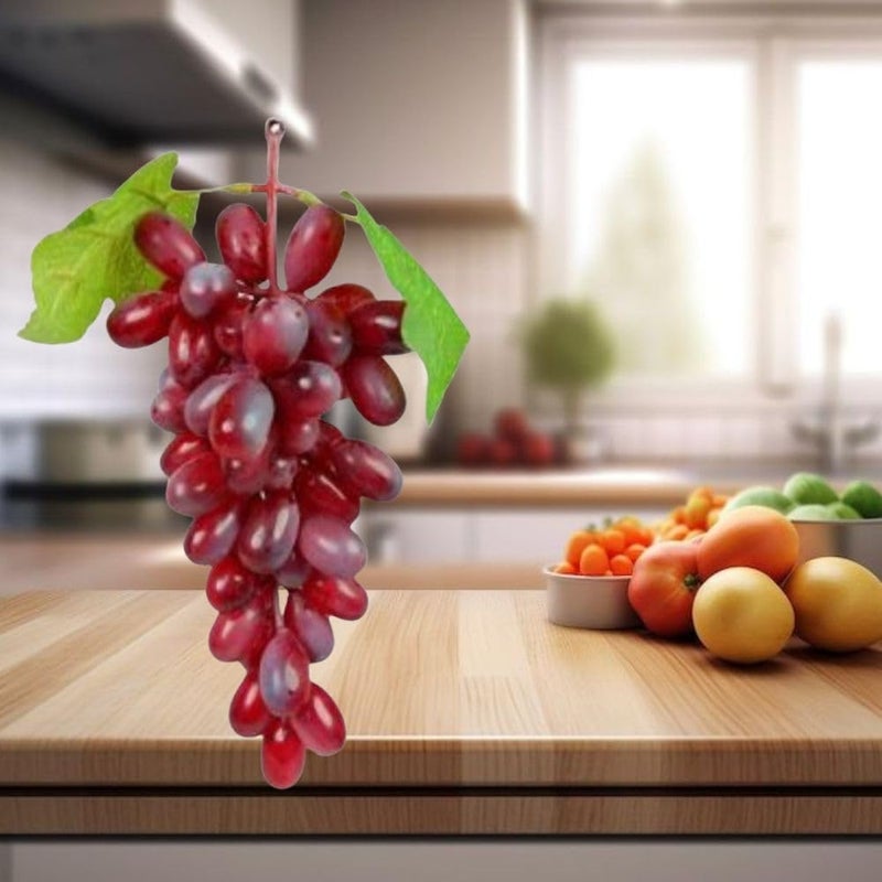 SINGAA Artificial Hanging Grapes with Leaves for Home, Garden, Car, Fruit Shop, Photography, Dining Table and Events Decoration - 46 Tips - (Pack of 2) - Image 5
