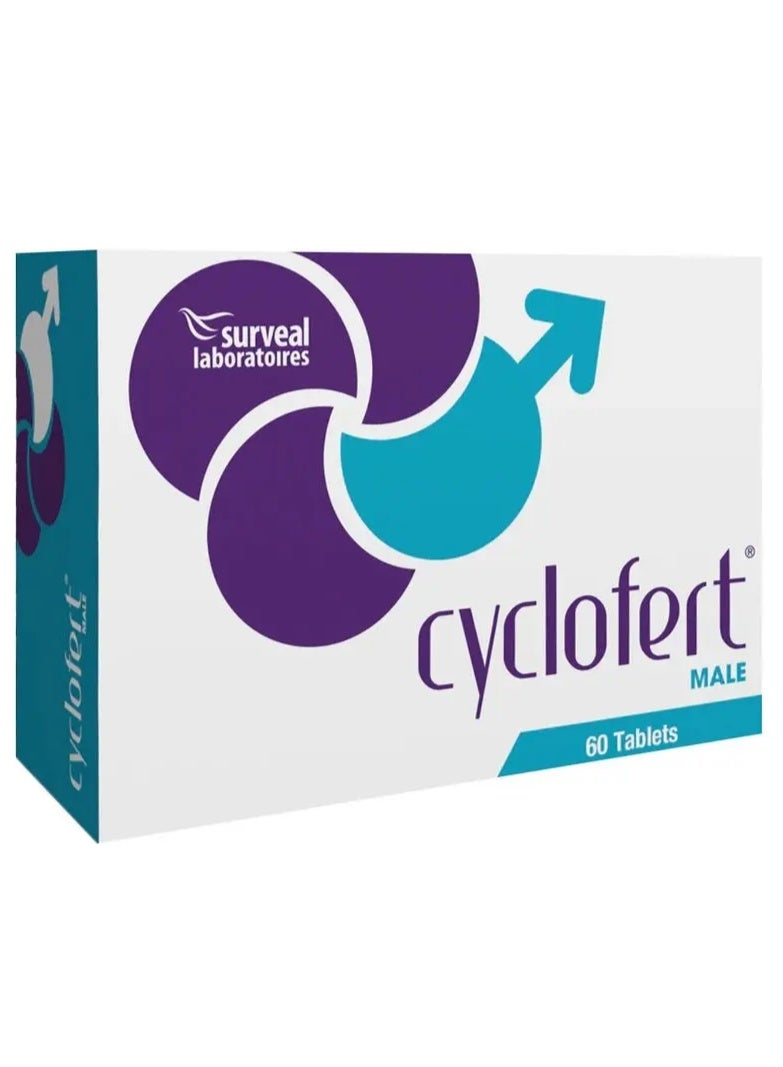 Cyclofert Male FC Tablets 60’s – Male Fertility Support, Sperm Health & Vitality Booster - Image 1