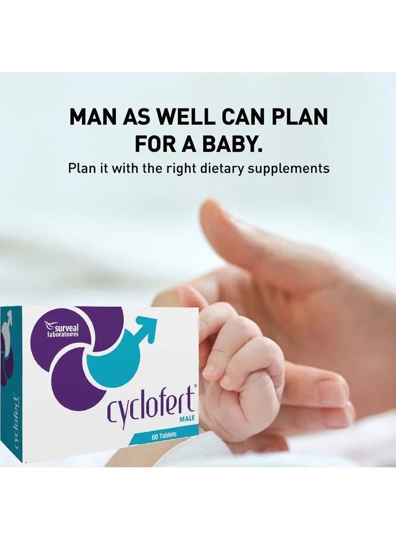 Cyclofert Male FC Tablets 60’s – Male Fertility Support, Sperm Health & Vitality Booster - Image 4