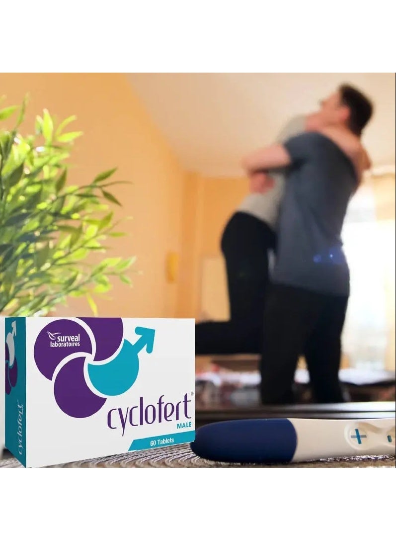 Cyclofert Male FC Tablets 60’s – Male Fertility Support, Sperm Health & Vitality Booster - Image 2