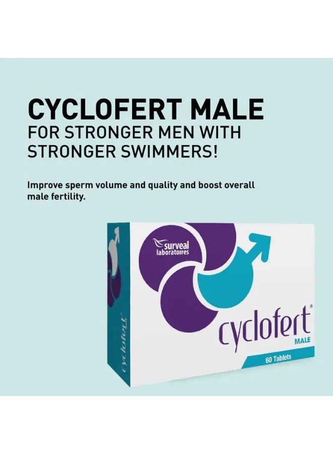 Cyclofert Male FC Tablets 60’s – Male Fertility Support, Sperm Health & Vitality Booster - Image 3