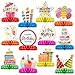 TMTECHJS 12 Pcs Birthday Table Decorations Colorful Birthday Centerpieces for Tables Happy Birthday Decorations Honeycomb Centerpieces Decor for Kids Happy Birthday Party Supplies - Image 2
