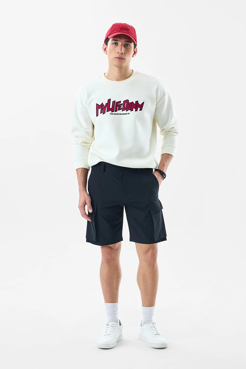 سنيتش Black Solid Regular Fit Shorts