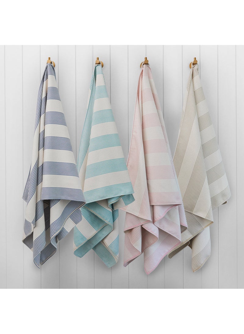 Dock & Bay Dock & Bay Bath Towel, Waffle Fabric Shower Towel for Home, Quick Dry, Super Absorbent, 100% recycled, Extra Large (180 x 90 cm)  - Coconut Cream  - Image 5