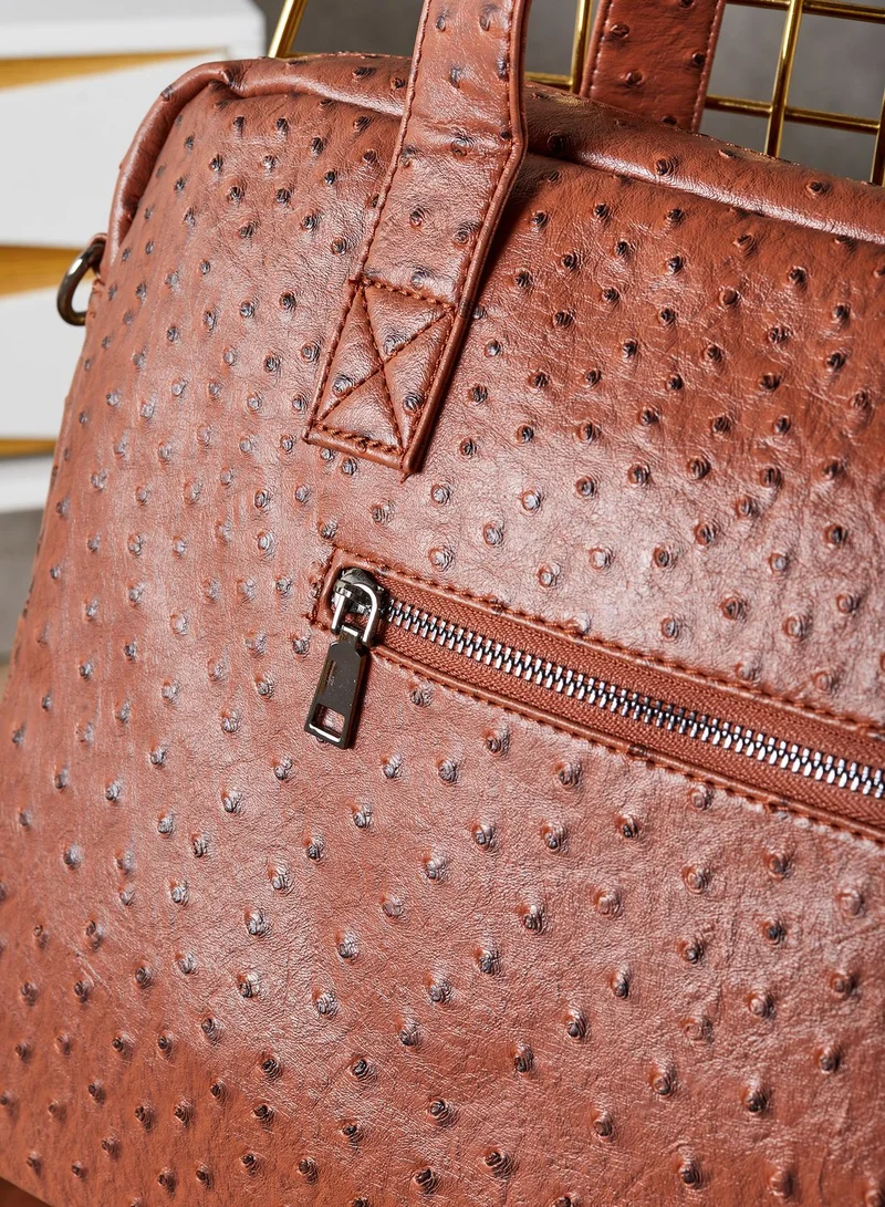 Seventy Five 15" Ostrich Laptop Bag