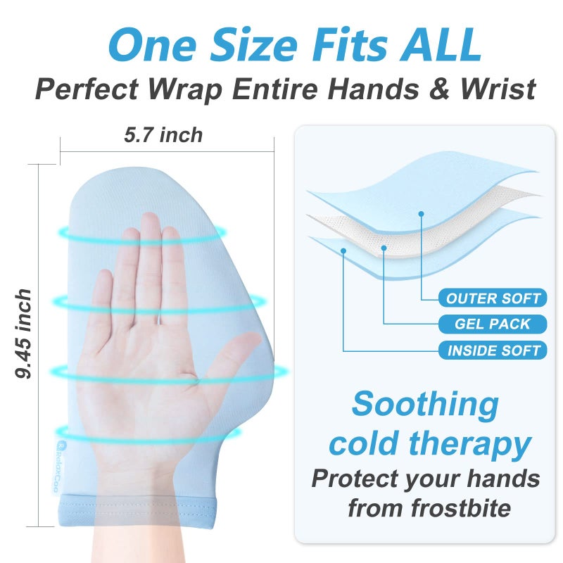 RelaxCoo Chemo Cold Therapy Socks & Hand Ice Pack Gloves for Chemotherapy Neuropathy, Chemo Care Package for Women and Men, Plantar Fasciitis, Carpal Tunnel, Arthritis Hand Feet Pain Relief, S/M - Image 5