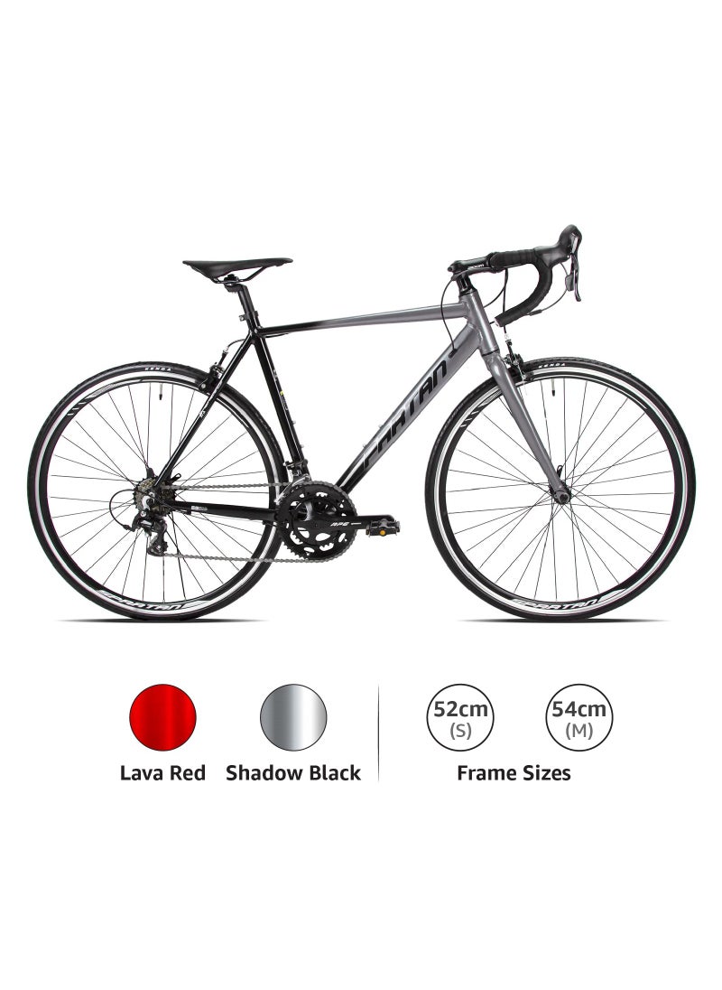 Spartan 700C Peloton Road Bicycle | Alloy Frame Road Bike | Light Weight Cycle | Fitness Road Bicycles | Size - Small (52Cm) Shadow Black  - Image 2