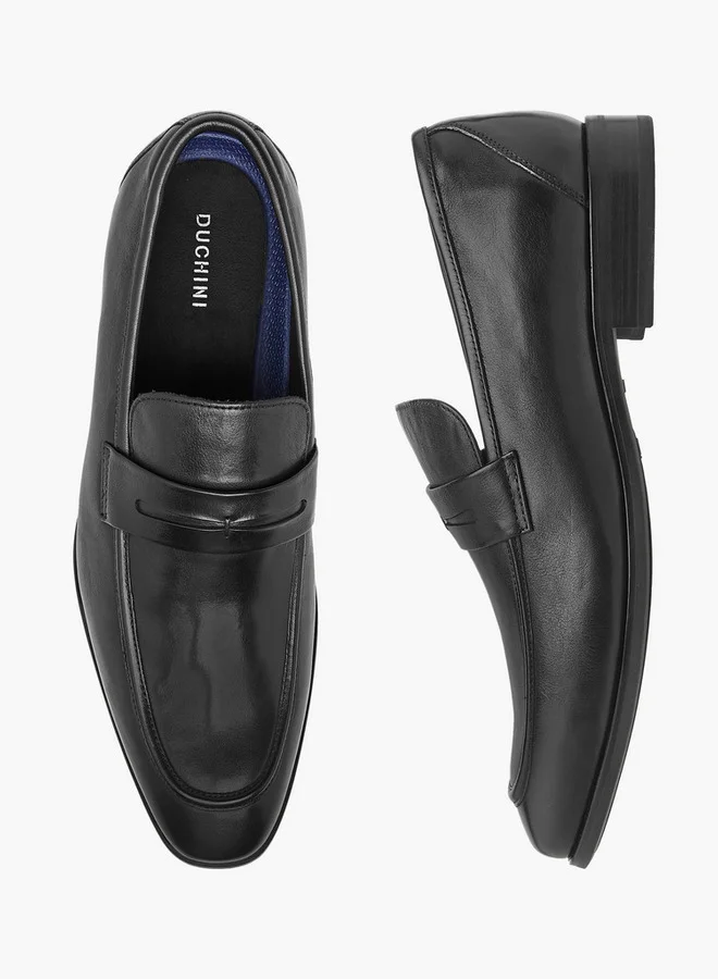 دوتشيني Men's Solid Slip-On Loafers