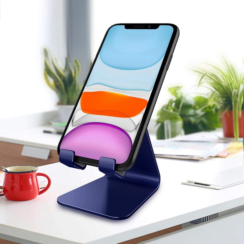 CreaDream Cell Phone Stand, Cradle, Holder,Aluminum Desktop Stand Compatible with Switch, All Smart Phone, iPhone 11 Pro Xs Max Xr X Se 8 7 6 6s Plus SE 5 5s-Navy Blue - Image 3