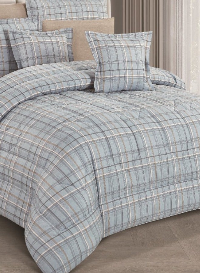 سمارت هوم طقم لحاف نفرين نظام وجهين مفرش مكون من ٨ قطع , لحاف زوجي ٨ قطع يناسب سرير شخصين , المفرش مصنوع من القطن الطبيعي١٠٠% لحاف مقاس ٢٣٠X٢٥٠سم - Image 4