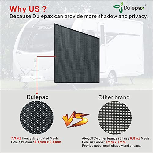 Dulepax RV Awning Side Shade- 9'X7' -Second Generation RV Awning Side Shade Screen Significantly Improves Shadew and Privacy.Universal RV Awning Shade Screen with Complete Kits. - Image 4
