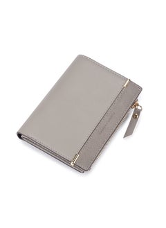 Sleek PU Leather Bi-Fold Wallet Light gray