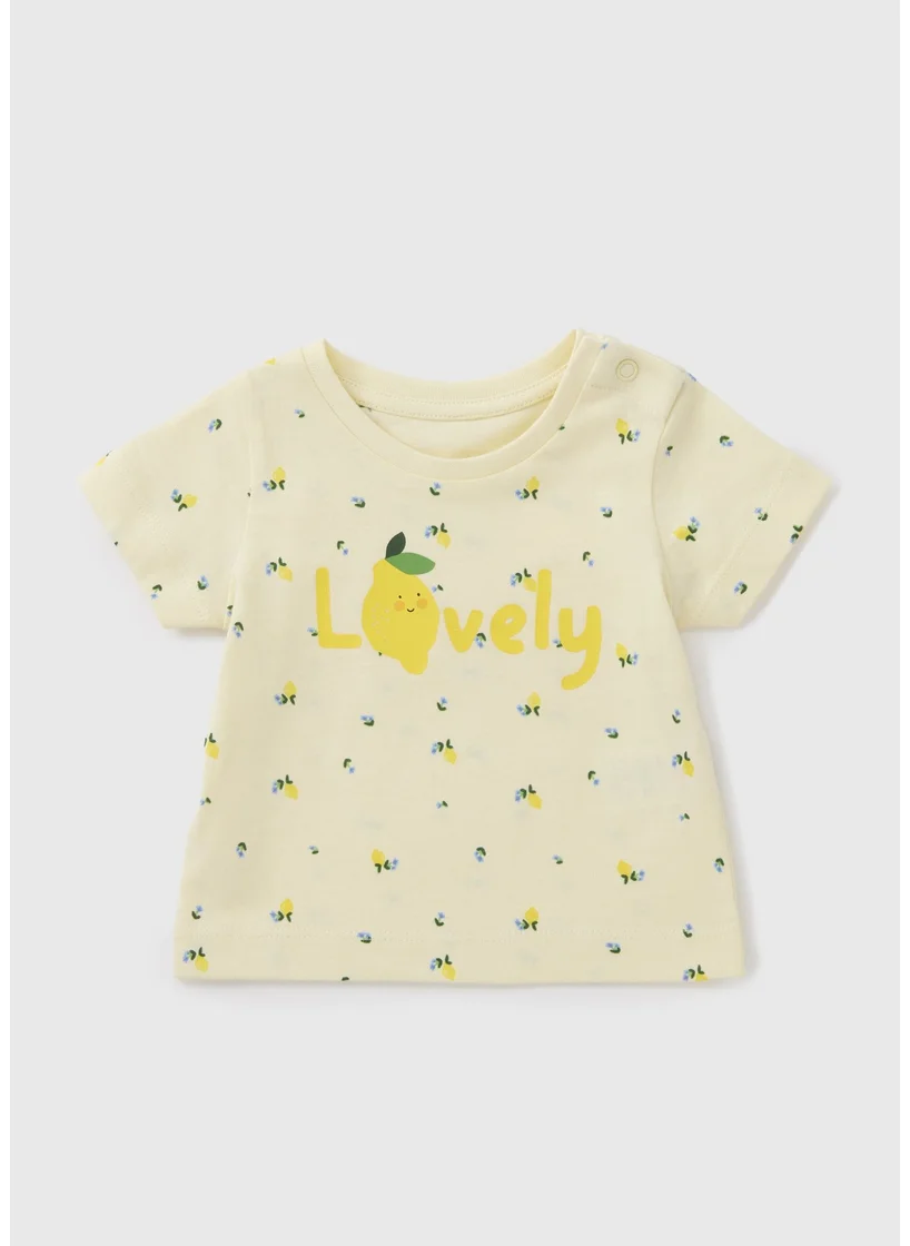 Matalan Baby Yellow Lemon T-Shirt