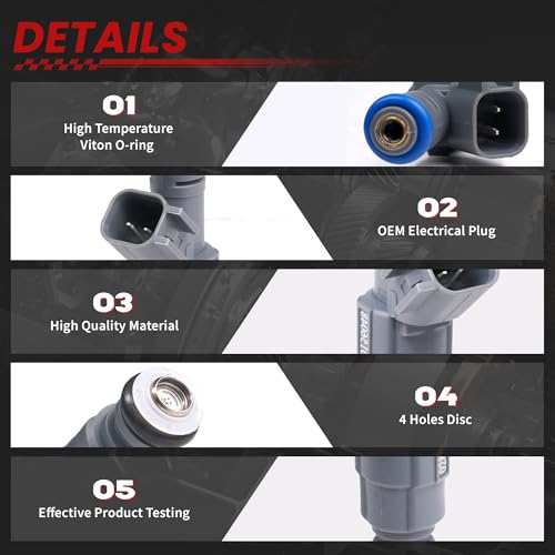 TSSLIIN Fuel Injectors fits for//Ford Crown Victoria 2001 2002 2003 2004 V8 4.6L, for//Lincoln Town Car 01 02 V8 4.6L, for//Mercury Grand Marquis 2001 2002 V8 4.6L, Inyector OE Replacement 0280156048 - Image 3