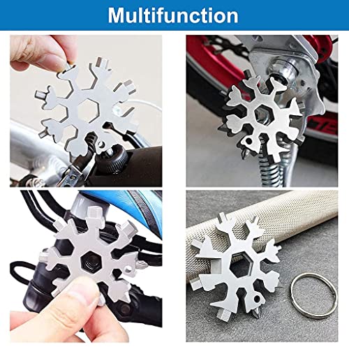 EMNDR 18-in-1 Multi-Purpose Screwdriver Tool, Snowflake Multi-Tool, Key-chain-screwdriver, Bottle Opener Tool, Portable Keychain Multitool Wrench - Image 2