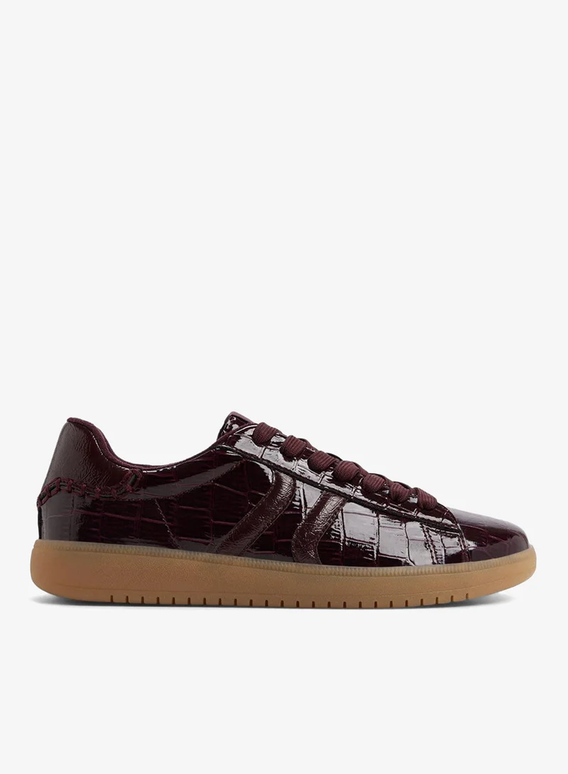 CHICSNEAKER2 Textured Lace Up Shoes