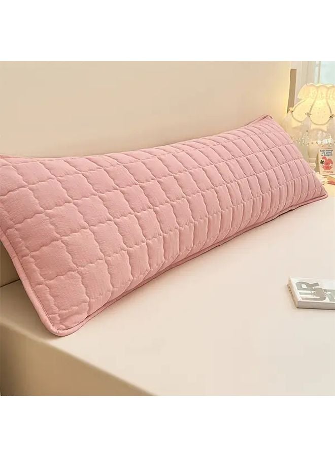 Pink Body Pillowcase 18.9x70.87 Inch Zippered Quilted Cover Breathable Sofa Decor - Image 3