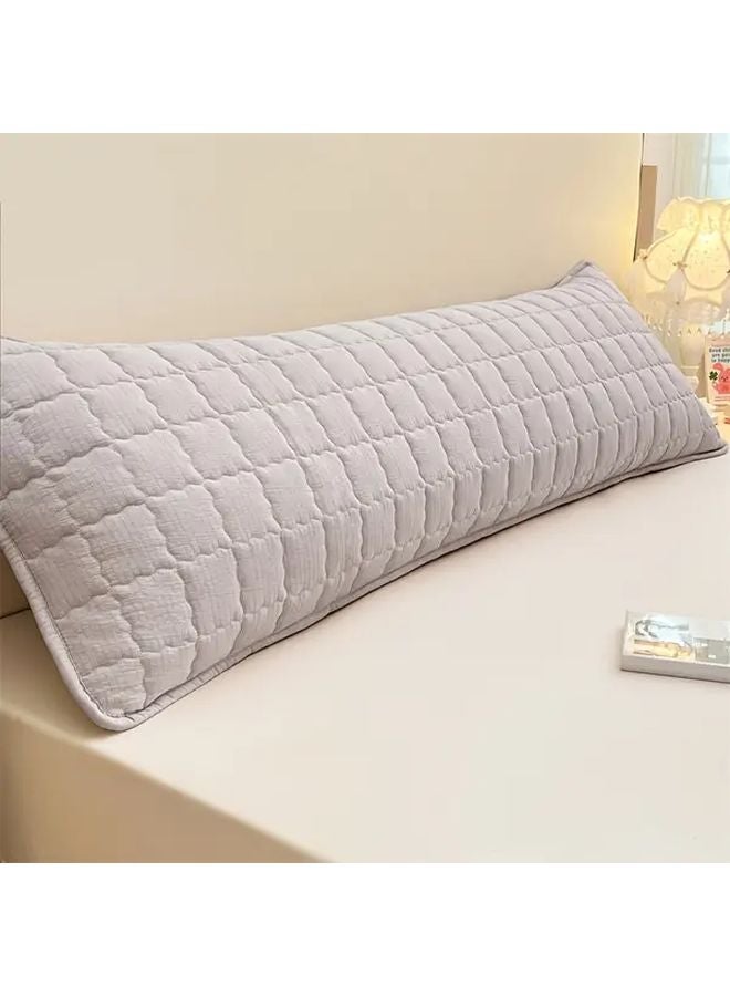Pink Body Pillowcase 18.9x70.87 Inch Zippered Quilted Cover Breathable Sofa Decor - Image 2