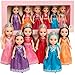 TOMLEON Princess Dolls Playset 6 Mini Princess Dolls with Colorful Gowns Crowns Jewelry Fantasy Role Play Set for Kids with Elegant Dresses Accessories RoyalThemed Box Gift for Ages 3 - Image 2