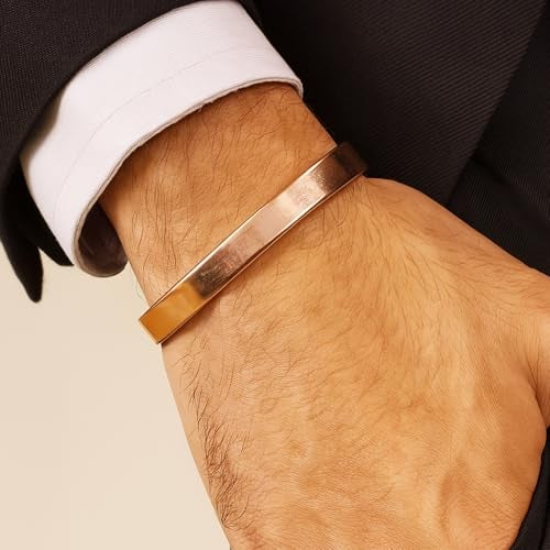 Touchstone NEW Indian Bollywood Desire Superbly Handcrafted Meditation Fantastic Magnetic Healing Peace Chakra Yoga Openable Free Size Copper Bracelet In Natural Tone Women and Men. - Image 4