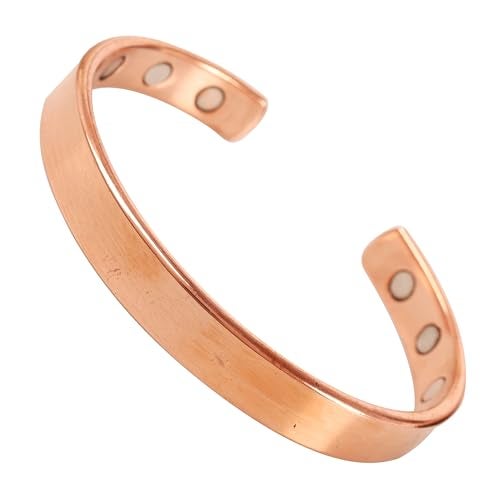 Touchstone NEW Indian Bollywood Desire Superbly Handcrafted Meditation Fantastic Magnetic Healing Peace Chakra Yoga Openable Free Size Copper Bracelet In Natural Tone Women and Men. - Image 1