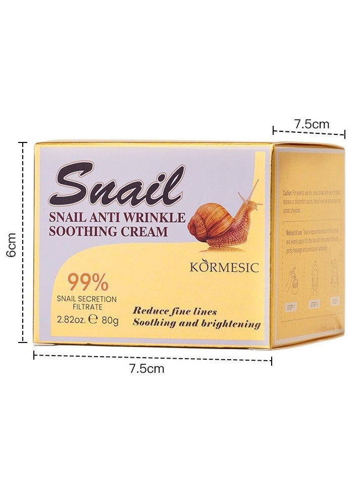 Kormesic Snail Cream - 80g Repairing & Hydrating Face Cream - Image 2