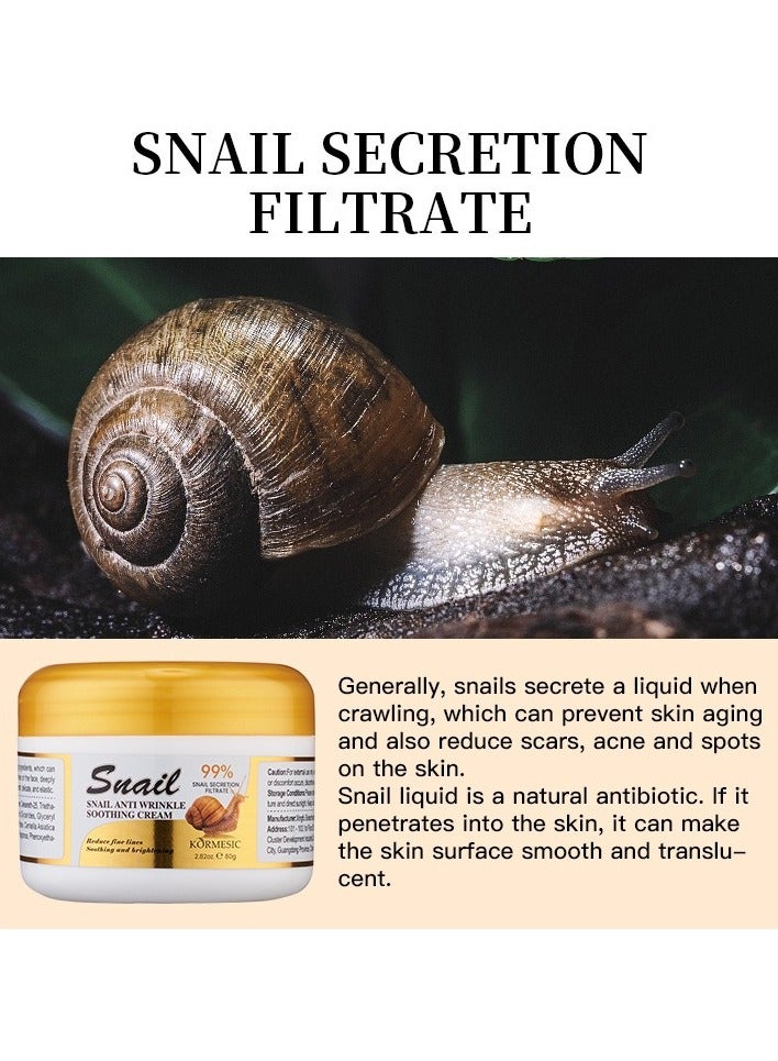 Kormesic Snail Cream - 80g Repairing & Hydrating Face Cream - Image 3