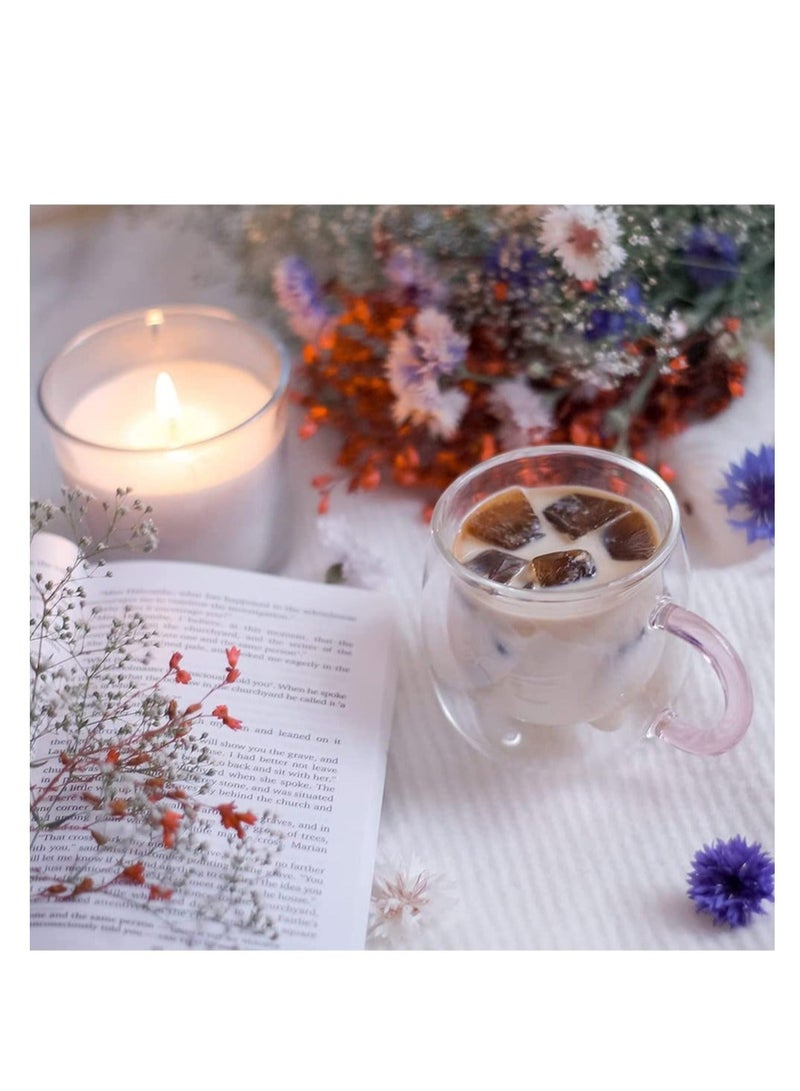 كابتن تيك Cute Mugs Glass Cups Double Wall Insulated Glass Espresso Cup, Coffee Cup, Tea Cup, Milk Cup, Best gift for Office and Personal Birthday (Purple Cat) - Image 3