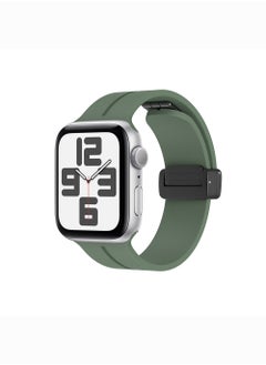 Generic Soft Silicone Sport Watch Band with Magnetic Buckle Fits Apple Watch Ultra 2/Ultra Series 9/8/SE 2nd Gen/7/SE/6/5/4/3/2/1 Compatible with 42/44/45/49mm Case Sizes Also Compatible with Series 10 with 46mm Case Size  - Image 2