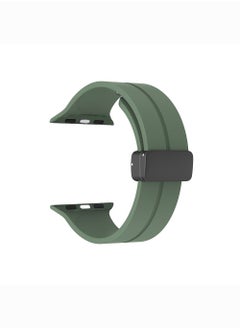 Generic Soft Silicone Sport Watch Band with Magnetic Buckle Fits Apple Watch Ultra 2/Ultra Series 9/8/SE 2nd Gen/7/SE/6/5/4/3/2/1 Compatible with 42/44/45/49mm Case Sizes Also Compatible with Series 10 with 46mm Case Size  - Image 4