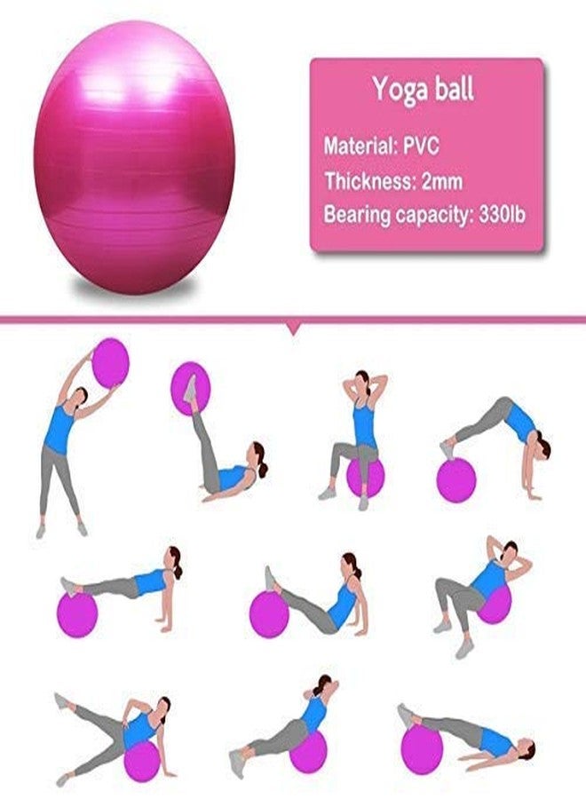 BRUSHFINCH Gym Ball for Exercise Anti Burst Exercise Ball with Foot Pump for Workout Yoga Baloon for Women & Men Swiss for Balance Stability Training, Birthing for Pregnancy, Fitness, 65 cm. - Image 5