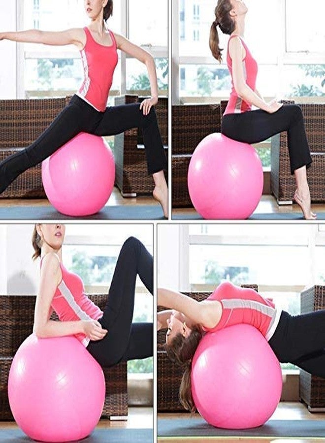 BRUSHFINCH Gym Ball for Exercise Anti Burst Exercise Ball with Foot Pump for Workout Yoga Baloon for Women & Men Swiss for Balance Stability Training, Birthing for Pregnancy, Fitness, 65 cm. - Image 4