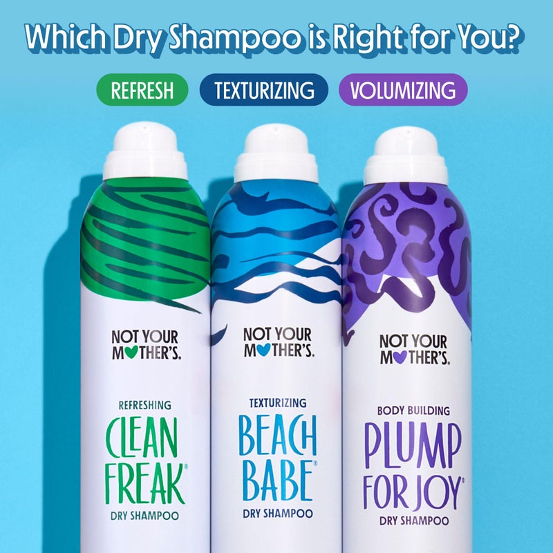 Not Your Mother's Dry Shampoo Spray Signature Assortment (3-Pack) - 7 oz Each - Clean Freak, Plump for Joy & Beach Babe - Instantly Absorbs Oil & Extends Style Life for Refreshed Hair - Image 4