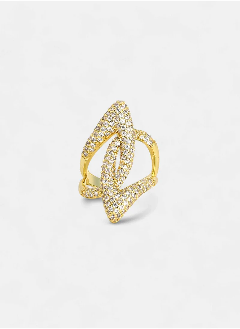 سوهي Stone Studded Adjustable Finger Ring