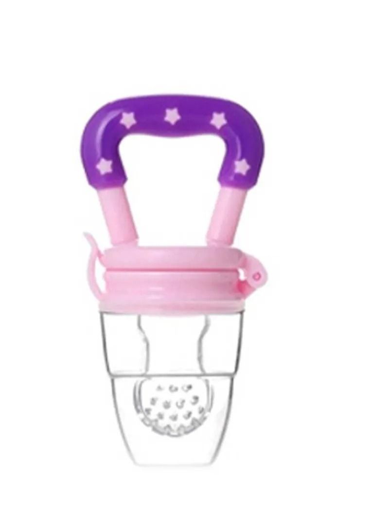 COYO Baby Fruit Feeder Pacifier with Star Handle, BPA Free Silicone Food Nibbler, Teething Relief Soother for Infant Toddler Self Feeding Weaning Tool with Dust Cover - Image 3
