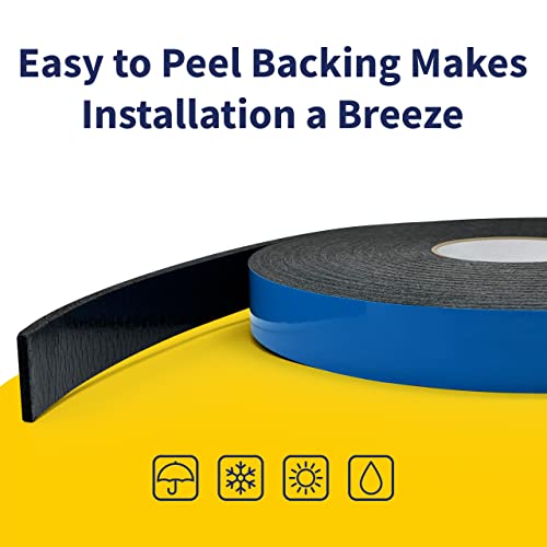 PHYXOLOGY SUPPLY Self Adhesive Camper Mount Foam Tape 3/16in x 1 1/4in x 33ft for Truck Shells, RVs, Cars, Boats and Home. Helps Stop Vibrations, Scratches and Squeaks. Seal Around Air Conditioners, Doors and Windows - Image 4