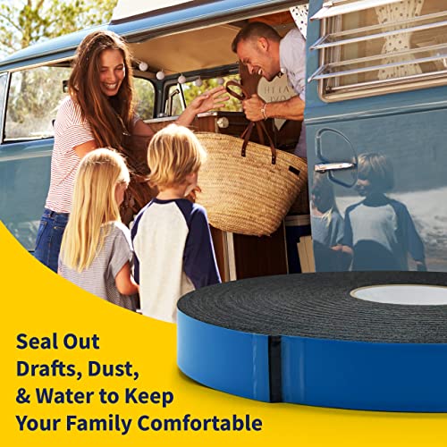 PHYXOLOGY SUPPLY Self Adhesive Camper Mount Foam Tape 3/16in x 1 1/4in x 33ft for Truck Shells, RVs, Cars, Boats and Home. Helps Stop Vibrations, Scratches and Squeaks. Seal Around Air Conditioners, Doors and Windows - Image 5
